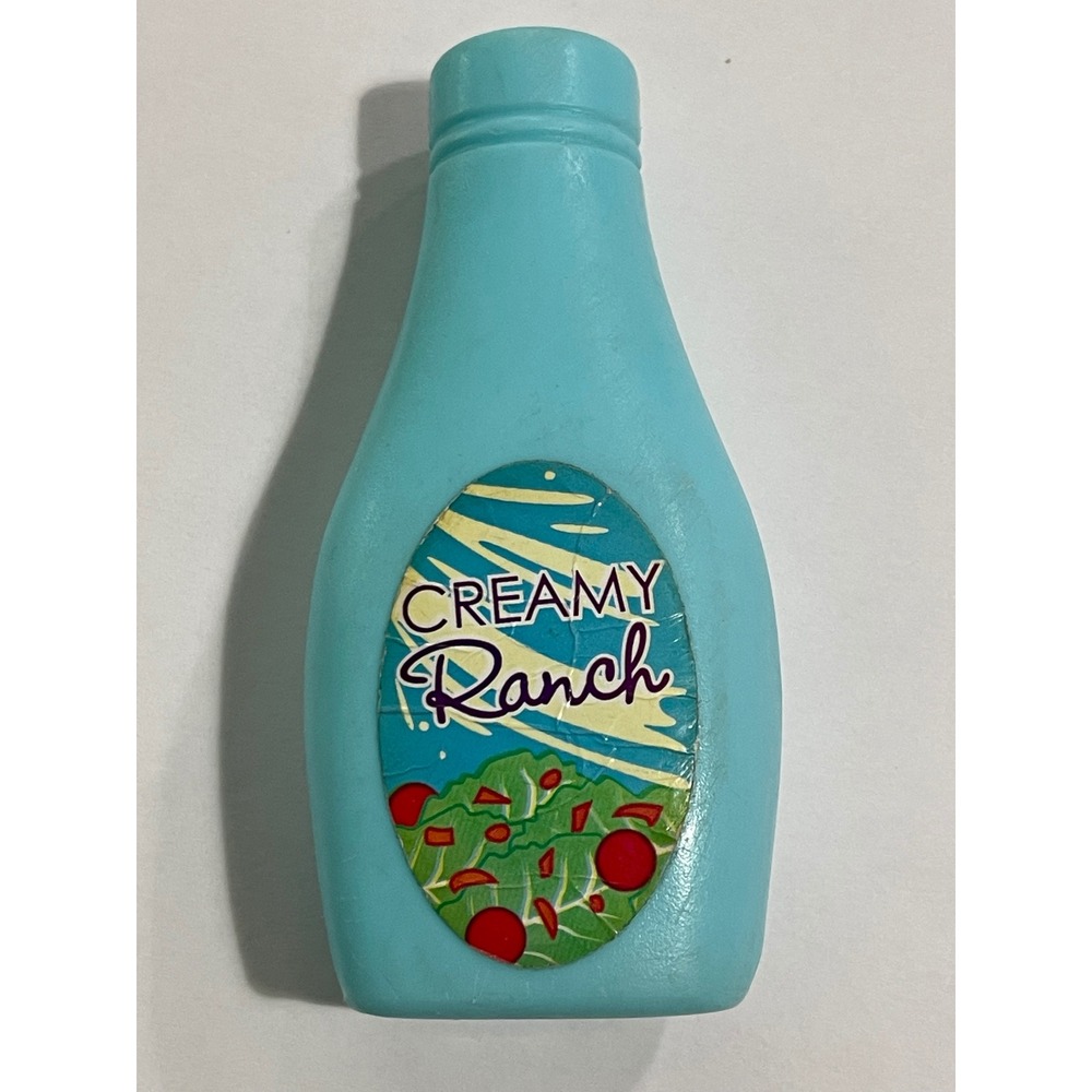 Vintage Kids Play kitchen Food Doll Empty Bottle Of Cream Ranch Dressing Used